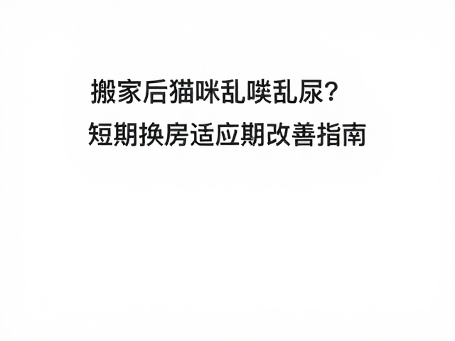 搬家后猫咪乱叫乱尿？短期换房适应期改善指南