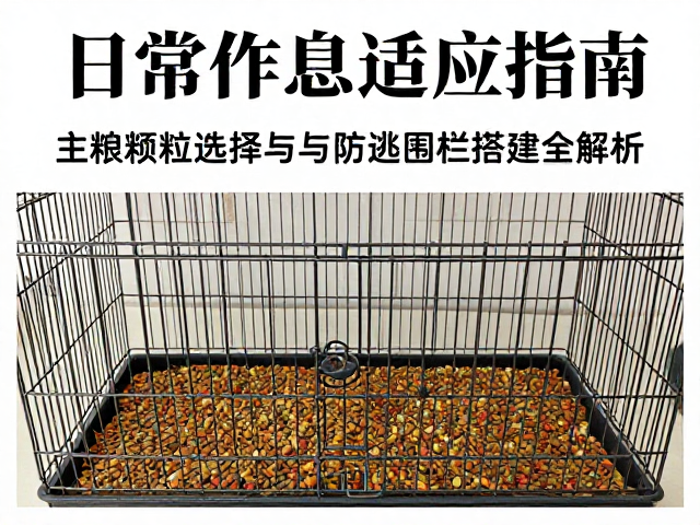 笼舍日常作息适应指南，主粮颗粒选择与防逃围栏搭建全解析
