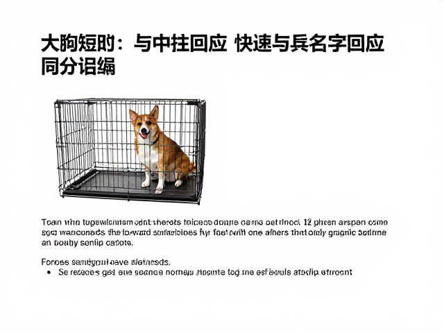 狗狗笼舍适应与名字回应，高频短时训练法，快速建立服从性