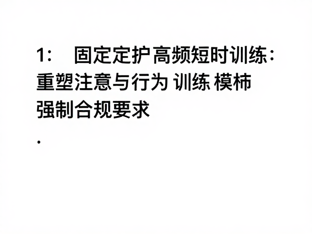 高频短时训练：重塑注意力与行为模式
