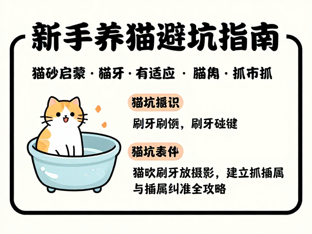 新手养猫避坑指南,猫砂启蒙、刷牙适应与抓家具纠正全攻略
