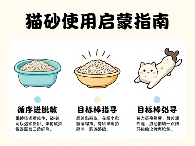新手养猫必看,猫砂使用启蒙指南,循序渐进脱敏,目标棒引导
