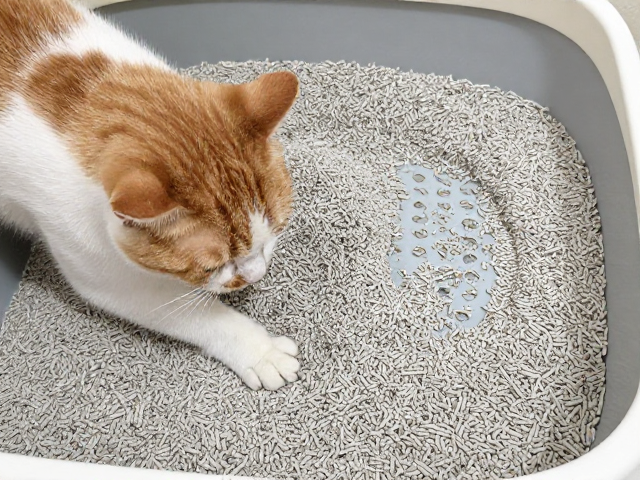 利用猫砂盆场景进行注意力聚焦