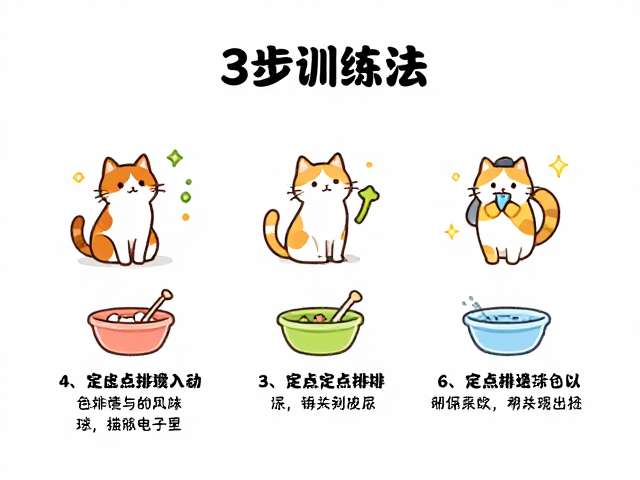 猫砂启蒙与定点排泄,3步训练法,告别乱尿保护家具