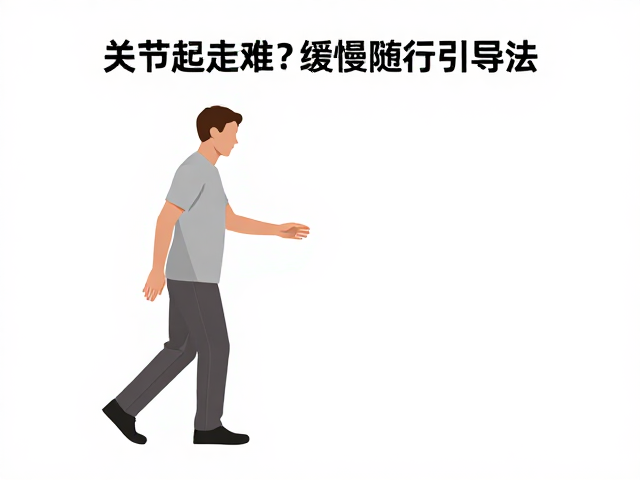 关节僵硬起身行走难?缓慢随行引导法,轻松改善活动受限