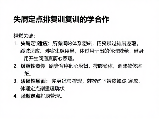 失禁定点排泄复训,缓坡适应,体重管理,科学训练指南