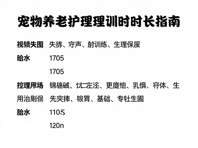 宠物养老护理,失禁定点排泄复训与控制训练时长指南