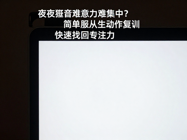 夜间徘徊注意力难集中?简单服从动作复训快速找回专注力