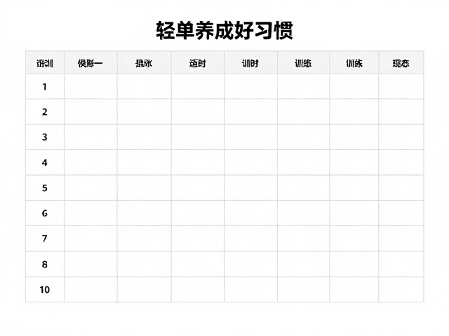 简单服从动作复训,每日短时训练与进度表,轻松养成好习惯