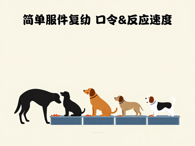 简单服从动作复训，通过固定喂食区互动，提升宠物口令反应速度