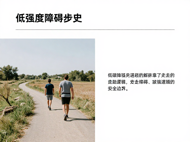 低强度障碍行走训练,安静环境与缓坡通道设计指南