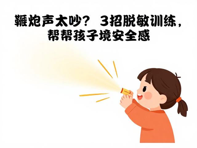 鞭炮声太吵？3招脱敏训练，帮孩子远离围观，重建环境安全感