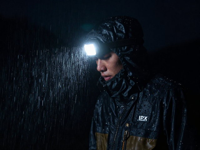 IPX防水感应头灯雨夜露营实测，夜行不湿身，安全更安心