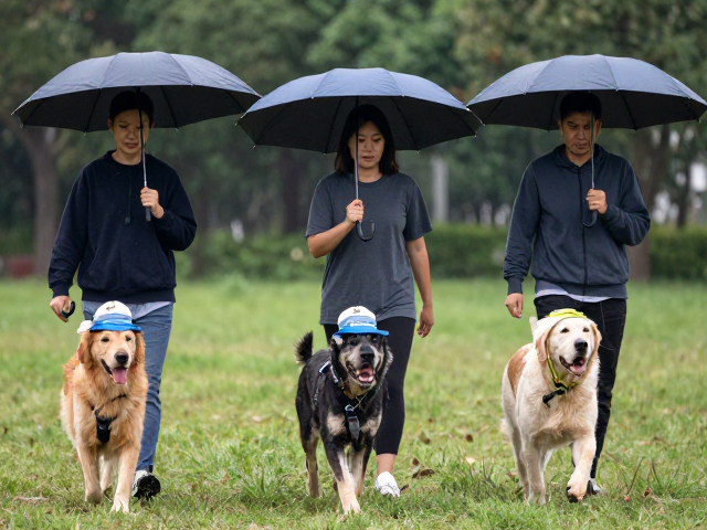 雨伞与帽子脱敏训练的自然融入