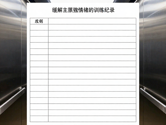 楼道电梯脱敏训练,缓解主人紧张情绪的训练记录表