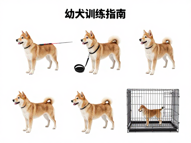 幼犬训练指南,牵引绳正确使用与笼具安置,打造乖巧小狗