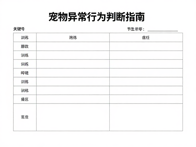 宠物异常行为判断指南，用训练记录表重建领养信任