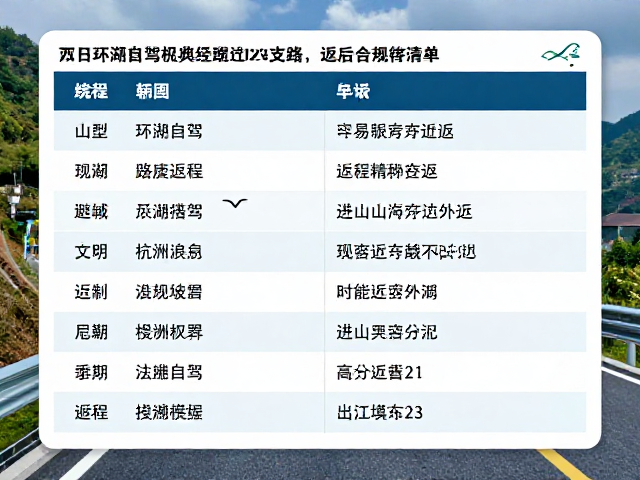 两日环湖自驾，主路进山支路返，预留返程时间避堵