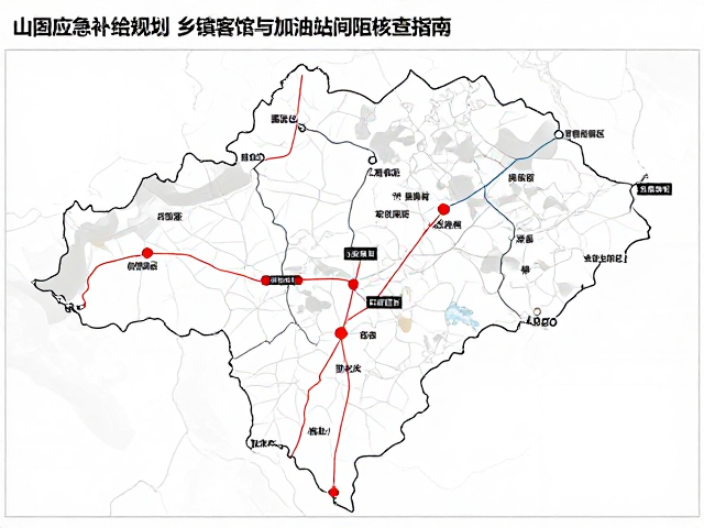 山区应急补给规划，乡镇客栈与加油站间距核查指南
