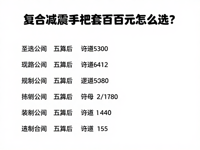 复合减震手把套数百元怎么选？高速骑行前必查清单