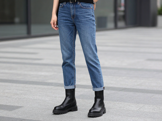 通勤机车靴，骑行牛仔裤，四季百搭显瘦，打造高街潮流OOTD