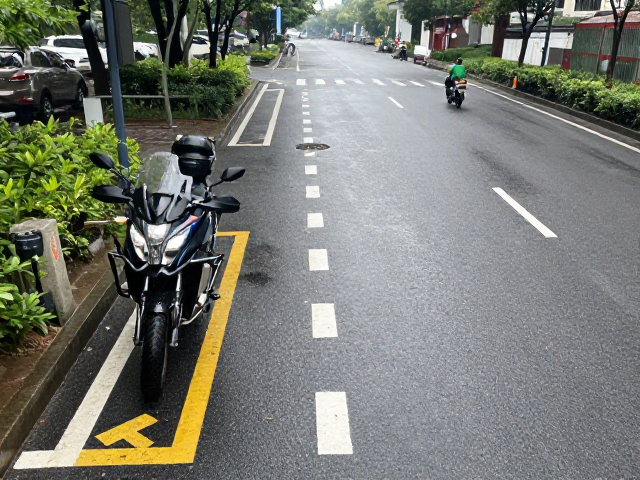 新手摩旅雨天攻略,降低车速与选对停车位,安全出行不踩雷