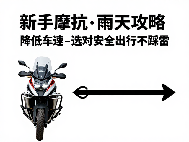 新手摩旅雨天攻略,降低车速与选对停车位,安全出行不踩雷
