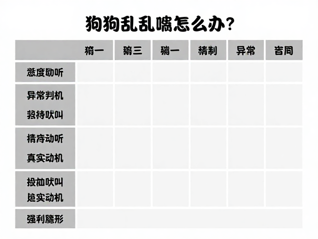 狗狗乱叫怎么办？用奖励物偏好表精准判断异常行为