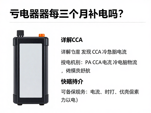 亏电启动器要每三个月补电吗？详解CCA冷启动电流与保养