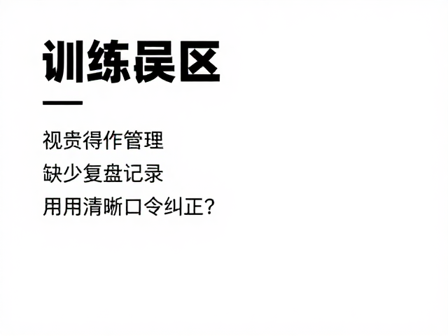 训练误区,缺少复盘记录,如何用清晰口令纠正?