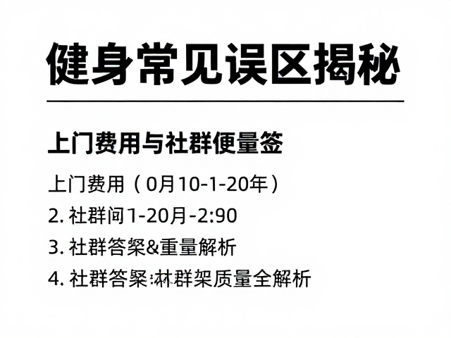 健身常见误区揭秘，上门费用与社群答疑质量全解析
