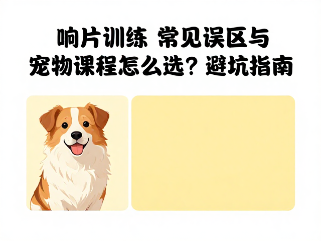 响片训练常见误区与宠物课程怎么选？避坑指南