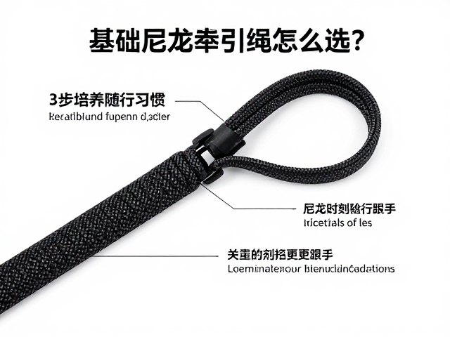基础尼龙牵引绳怎么选?3步培养随行习惯,关键时刻召回更跟手