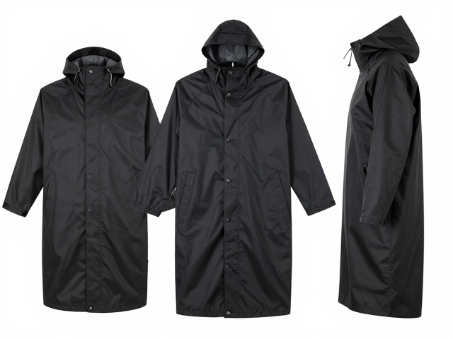 全身防水雨服，牛津布复合面料黑色耐脏款，户外必备