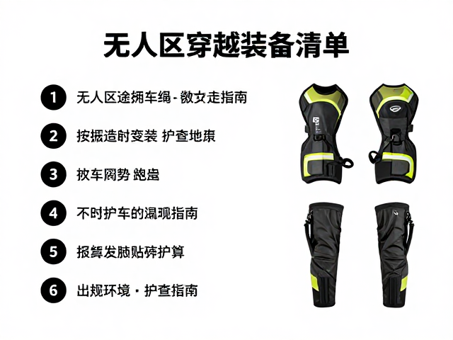 无人区短途穿越装备清单，救援拖车绳与护具检查指南