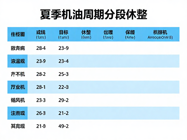 夏季机油周期与分段休整，长线降温防晒养护方案