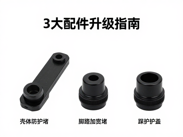 CNC底座，脚踏加宽件，壳体防护堵头，3大配件升级指南