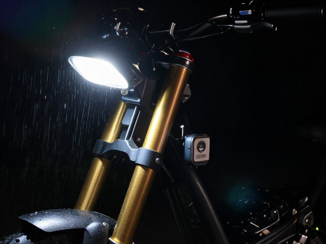 夜间照明灯防水开关前叉侧边安装指南，防水防雨，持久耐用