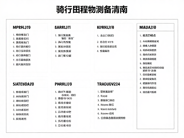 骑行远行物资筹备清单，补给密集点规划与每日里程测算指南