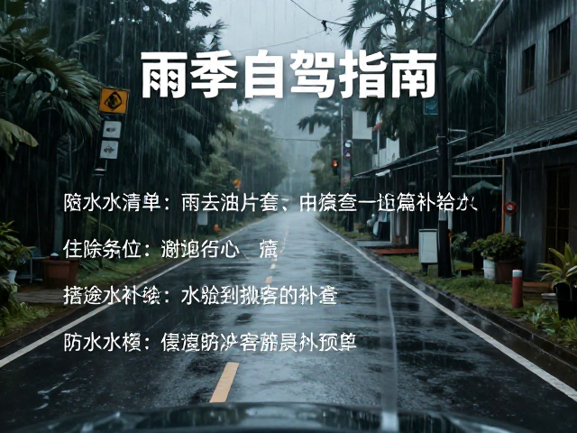 雨季自驾指南,刹车油与片检查、沿途住宿补给及防水装备清单