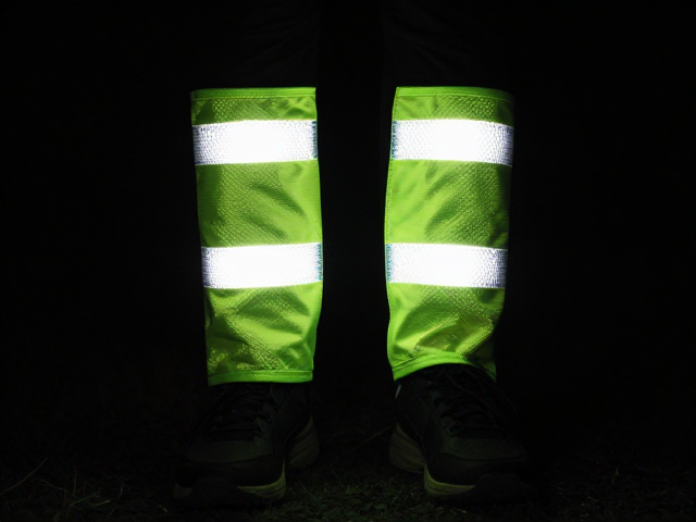 警示腿套反光面积大不易褪色，高亮安全夜跑必备