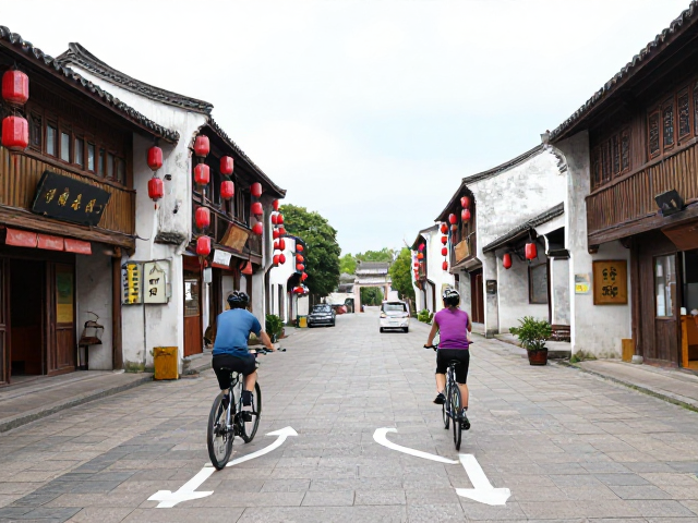 情侣双人骑，古镇串联短途线路与岔路口标注指南