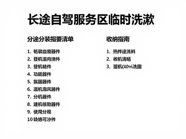 长途自驾服务区临时洗漱，必备可登机分装器皿清单与收纳指南