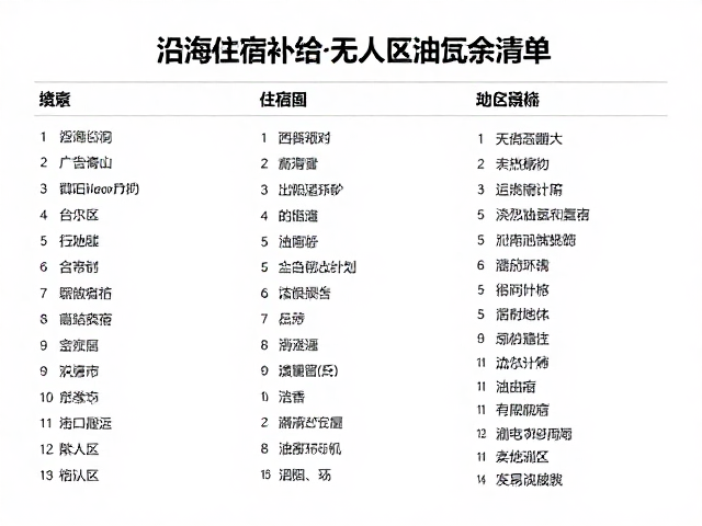 沿海自驾补给指南，沿线住宿清单与无人区油量冗余计算