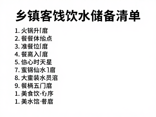 乡镇客栈住宿攻略，餐饮补给点推荐及两天饮水储备清单