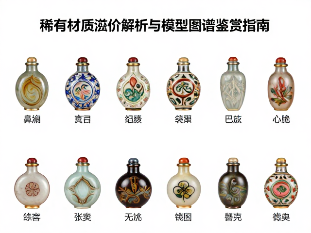鼻烟壶图谱，稀有材质溢价解析与模型图谱鉴赏指南