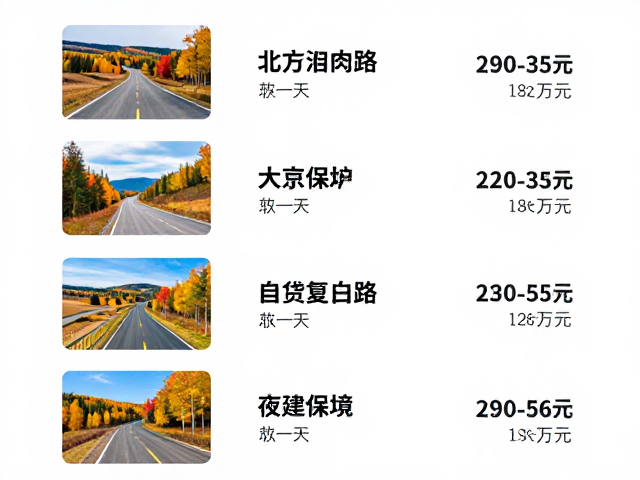 北方秋季赏景路线，景点与赶路分段，附车辆保养费用指南