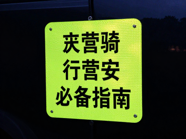 拖车绳高亮反光故障标牌，露营骑行安全必备指南
