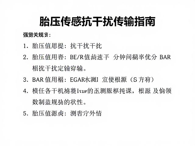 胎压传感抗干扰信号优化，BAR值校准与稳定传输指南