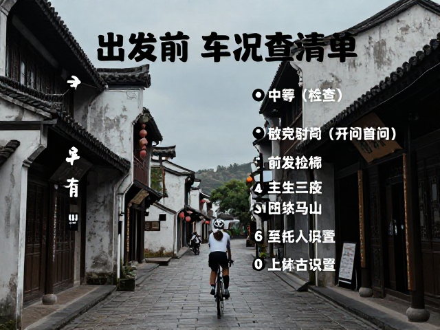 古镇串联骑行攻略，中等强度路线，出发前车况检查清单